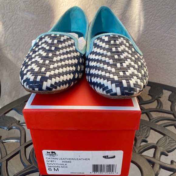 Coach Catrin Leather - 6M - Navy/Chalk Q1871 - Picture 4 of 5